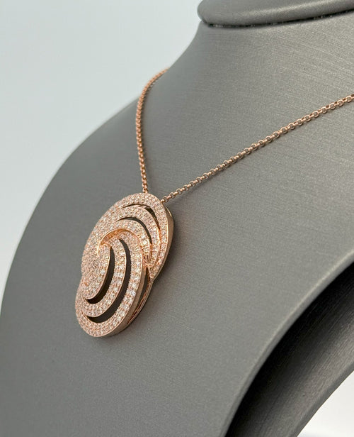 Effy 14k Rose Gold 0.75 Ct Diamond Pendant Necklace, 6.2gm, S108413