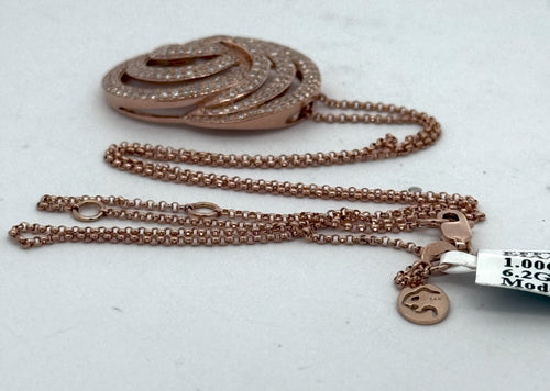 Effy 14k Rose Gold 0.75 Ct Diamond Pendant Necklace, 6.2gm, S108413