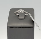 14k White Gold 0.50 CT Marquise & Round Diamond Ring, Size 7,5, 2.3gm, S16231