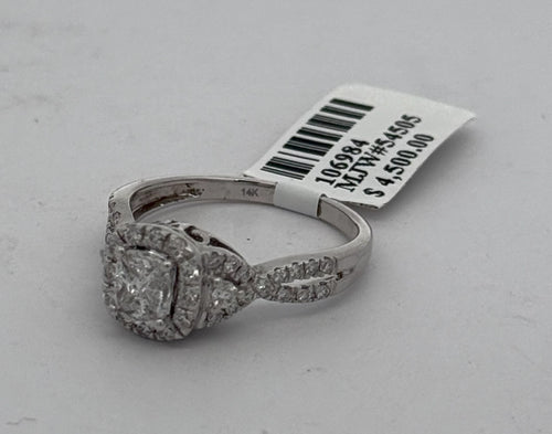 14k White Gold 0.75CT Diamond Engagement ring, Size 7,75, 4.1g S106984