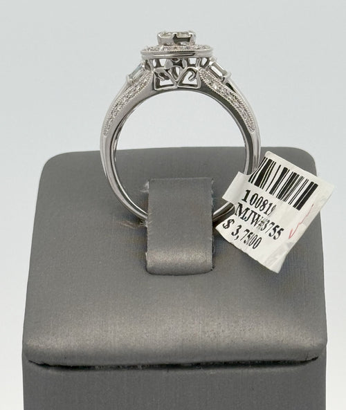 14K White Gold 0.75 CT Diamond Engagement ring, Size 6.25, 4.4g S100819