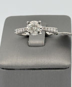 14k White Gold 0.90 CT Diamond Engagement Ring, 3.2g, Size 7, S15031