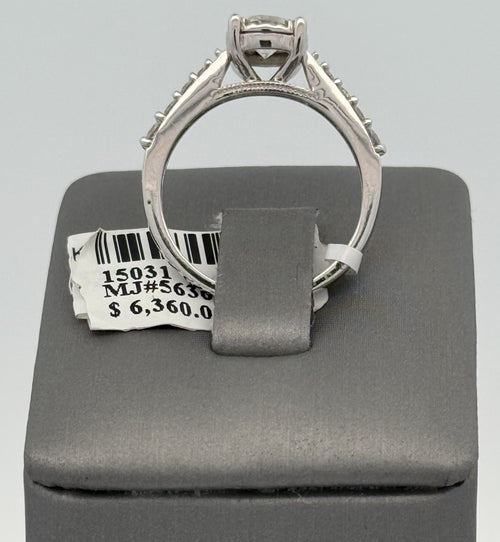 14k White Gold 0.90 CT Diamond Engagement Ring, 3.2g, Size 7, S15031