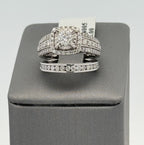 14k White Gold 1.75 CT Diamond Engagement Ring Set, 8.0gm, Size 4.5, S108015