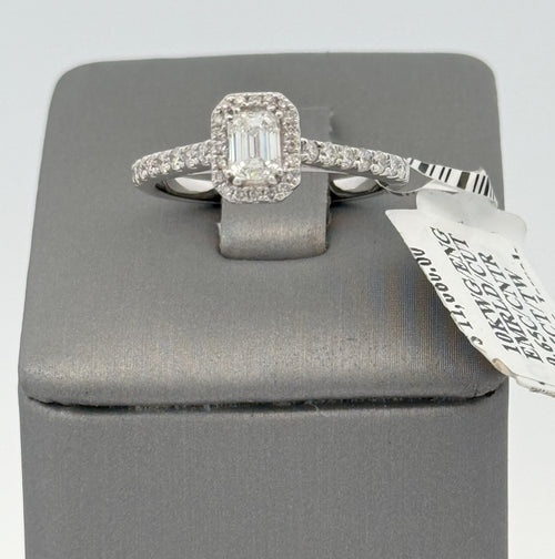 10k White Gold 1.0CT Diamond Engagement Ring Size 7.5 S15745