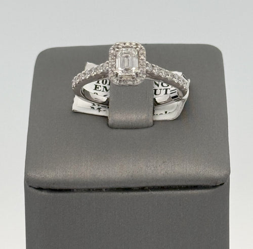 10k White Gold 1.0CT Diamond Engagement Ring Size 7.5 S15745