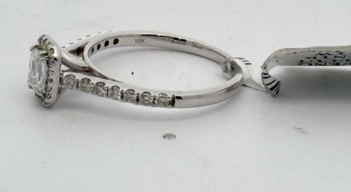 10k White Gold 1.0CT Diamond Engagement Ring Size 7.5 S15745