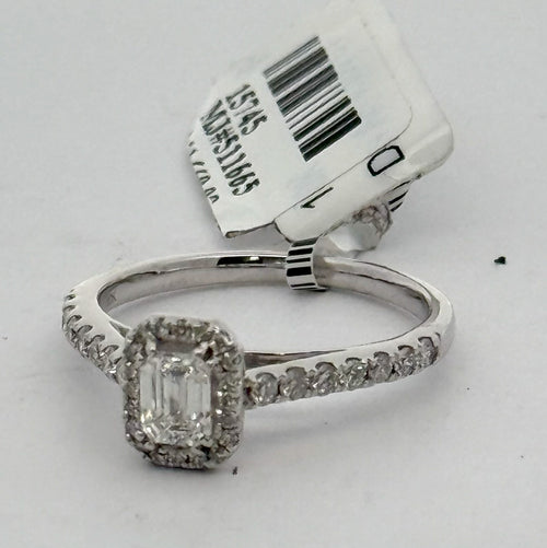 10k White Gold 1.0CT Diamond Engagement Ring Size 7.5 S15745