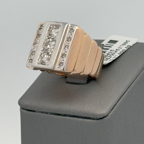 18k Yellow Gold 1.25 CT Diamond Men's Ring Estate, S108415 ( Pre-owned )