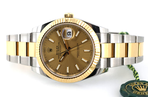 Pre-Owned Rolex Datejust 41mm 2 tone 18k Yellow Gold Watch 126333, S107948
