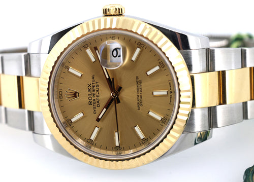 Pre-Owned Rolex Datejust 41mm 2 tone 18k Yellow Gold Watch 126333, S107948