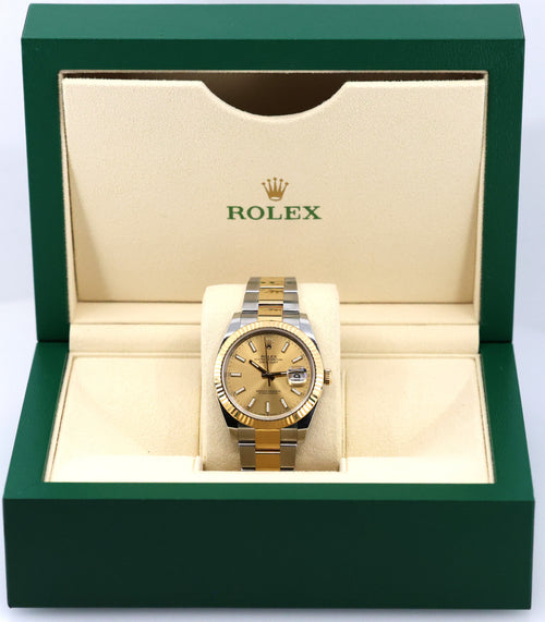 Pre-Owned Rolex Datejust 41mm 2 tone 18k Yellow Gold Watch 126333, S107948