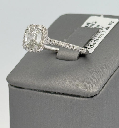 18k White Gold 1.25 CT Diamond Engagement Ring, 3.4gm, Size 6.5, S107725