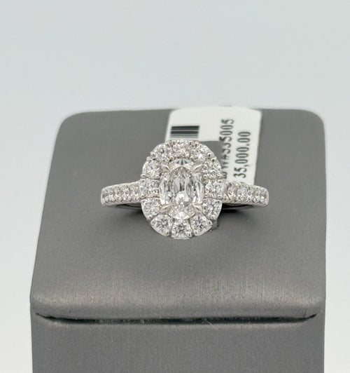 18k White Gold 1.75CT Diamond Engagement Ring Size 6.5, S107723