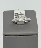 14k White Gold 1.00 CT Princess Cut Diamond Engagement Ring, S107730