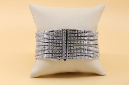 18k White Gold 27.25CT Diamond Tennis Bracelet, 7", 102.5g, S16815