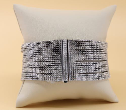 18k White Gold 27.25CT Diamond Tennis Bracelet, 7", 102.5g, S16815