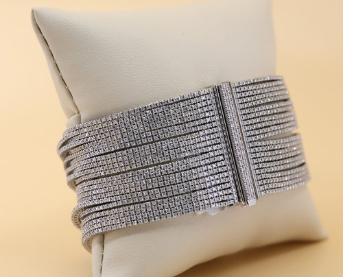 18k White Gold 27.25CT Diamond Tennis Bracelet, 7", 102.5g, S16815