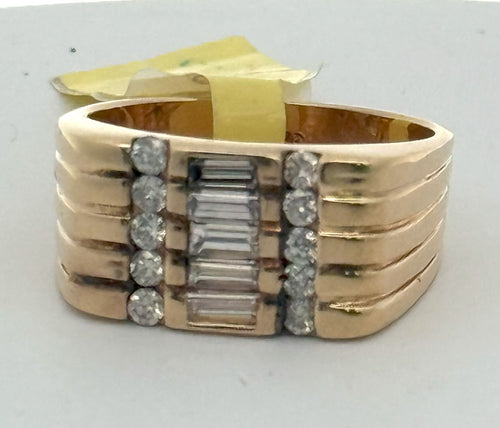 14k Yellow Gold 0.75 CT Diamond Men's Wedding Band, 9.0g, Size 10, S108433