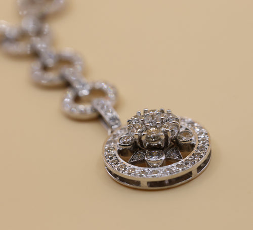 18k White Gold 2.25Ct Diamond Ladies Necklace, 40.3gr, S108851