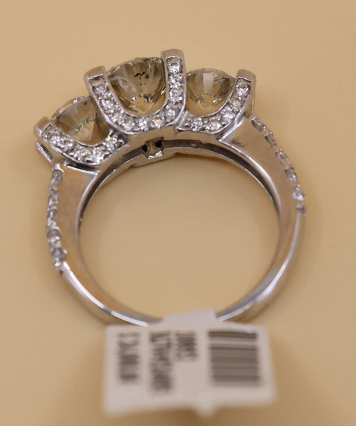 14k White Gold 2.95CT Diamond Engagement Ring, 5.0g, Size 5.5, S108852