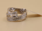 18k White Gold Ladies 0.50 CT Diamond Fancy Ring, 8.9gm, Size 7.25, S108854