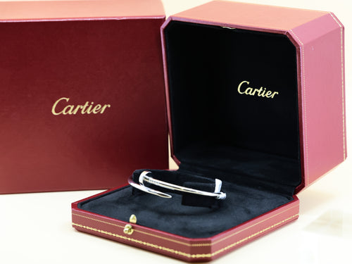Cartier Juste un Clou Style Bracelet - 18k White Gold, Size 18, S108861