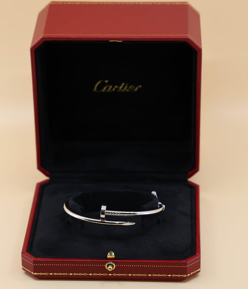Cartier Juste un Clou Style Bracelet - 18k White Gold, Size 18, S108861