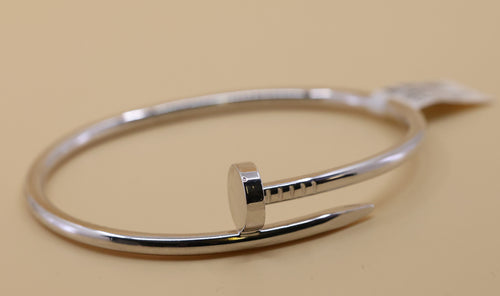 Cartier Juste un Clou Style Bracelet - 18k White Gold, Size 18, S108861