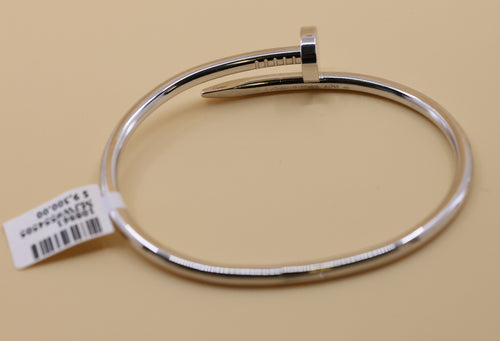 Cartier Juste un Clou Style Bracelet - 18k White Gold, Size 18, S108861