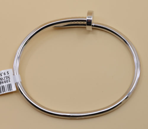 Cartier Juste un Clou Style Bracelet - 18k White Gold, Size 18, S108861