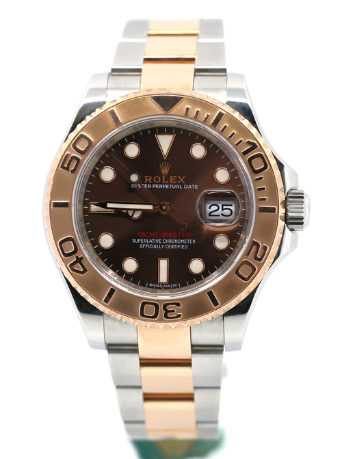 Pre-Owned Rolex Yacht-Master 116621 Rose Gold & SS Chocolate Dial 40mm, S107710