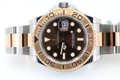 Pre-Owned Rolex Yacht-Master 116621 Rose Gold & SS Chocolate Dial 40mm, S107710