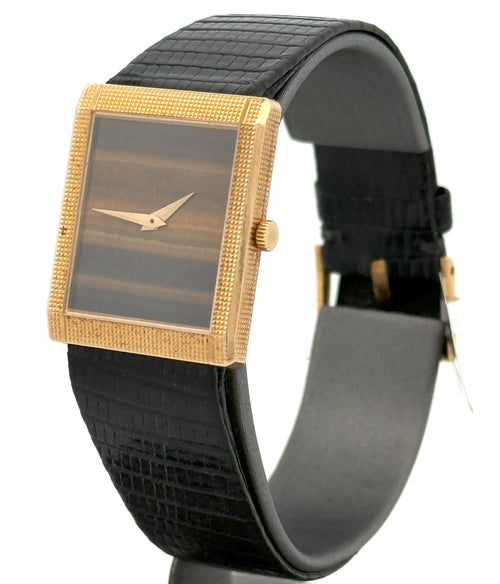 Vintage Piaget 9151 Solid 18K Yellow Gold Tiger Eye Dial watch 1968 (Pre-owned)