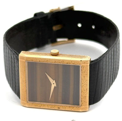 Vintage Piaget 9151 Solid 18K Yellow Gold Tiger Eye Dial watch 1968 (Pre-owned)