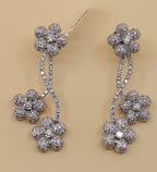14k White Gold Fancy Drop Earrings, 17.7g, S108840
