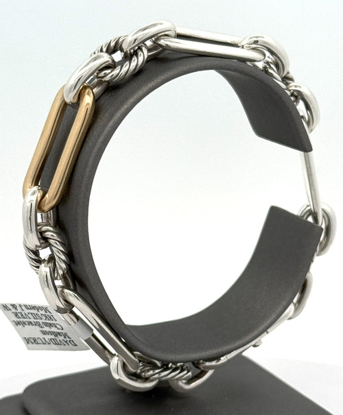 David Yurman Madison Chain/Bracelet silver & 18k Yellow Gold Lady Bracelet, 35,2Gm S108450 (Pre-owned)