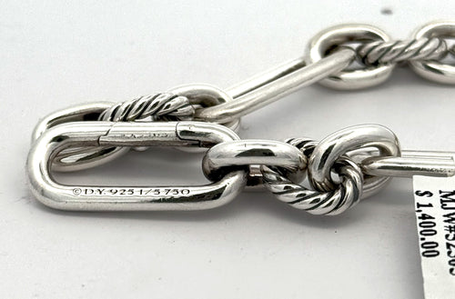 David Yurman Madison Chain/Bracelet silver & 18k Yellow Gold Lady Bracelet, 35,2Gm S108450 (Pre-owned)