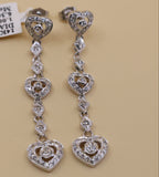 14k White Gold Fancy Drop Earrings, 6.5g, S108843