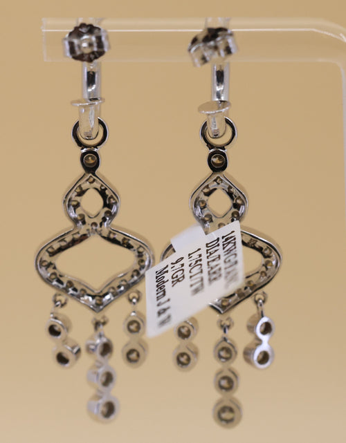 14k White Gold Fancy Drop Earrings, 9.7g, S108842