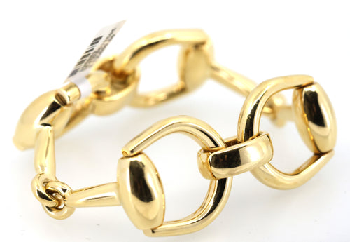 Gucci 18k Gold Horsebit Bracelet 57.6g, 7,5", S108883