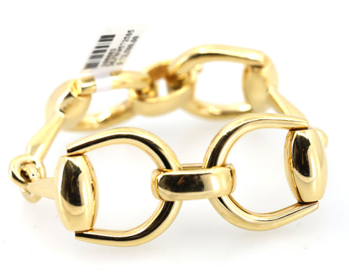 Gucci 18k Gold Horsebit Bracelet 57.6g, 7,5", S108883