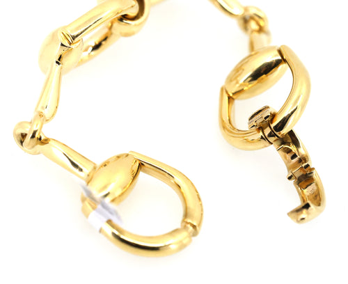 Gucci 18k Gold Horsebit Bracelet 57.6g, 7,5", S108883
