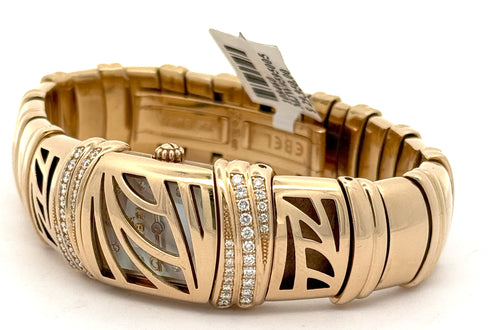 Ebel Shanta 18k Yellow Gold 128g MOP Diamond Ladies Quartz Watch 8057828-12
