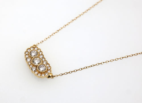 14k Yellow Gold 1.25 CT Ladies Diamond Pendant Necklace, 3.3g, S16824