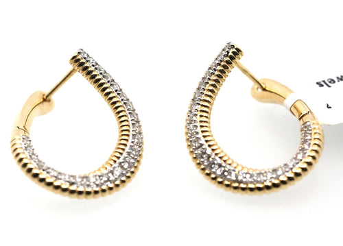 14k Yellow Gold 0.40CT Diamond Earrings, 6.0gm, S16826