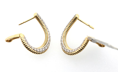 14k Yellow Gold 0.40CT Diamond Earrings, 6.0gm, S16826