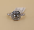 14k White Gold 0.75CT Round Cut Diamond Engagement Ring, Size 6.5, 3.1g, S108860