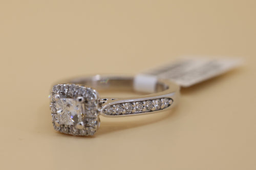 The Leo 14k White Gold 0.42 CT Princess Cut Diamonds Engagement Ring, Size 6, 4.9g, S108859