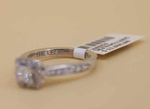 The Leo 14k White Gold 0.42 CT Princess Cut Diamonds Engagement Ring, Size 6, 4.9g, S108859